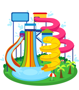 a water slide